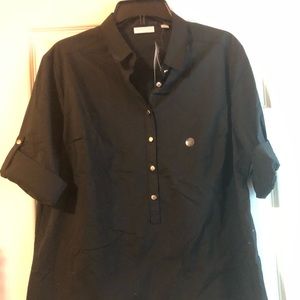 Black Short Sleeve Blouse